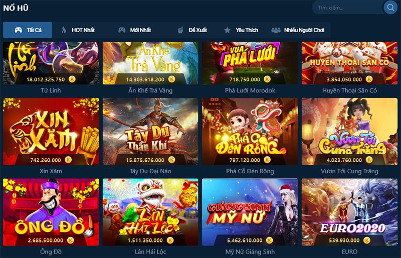 Chọn tên tựa game nổ hũ tại Lucky88 mà người chơi muốn tham gia 